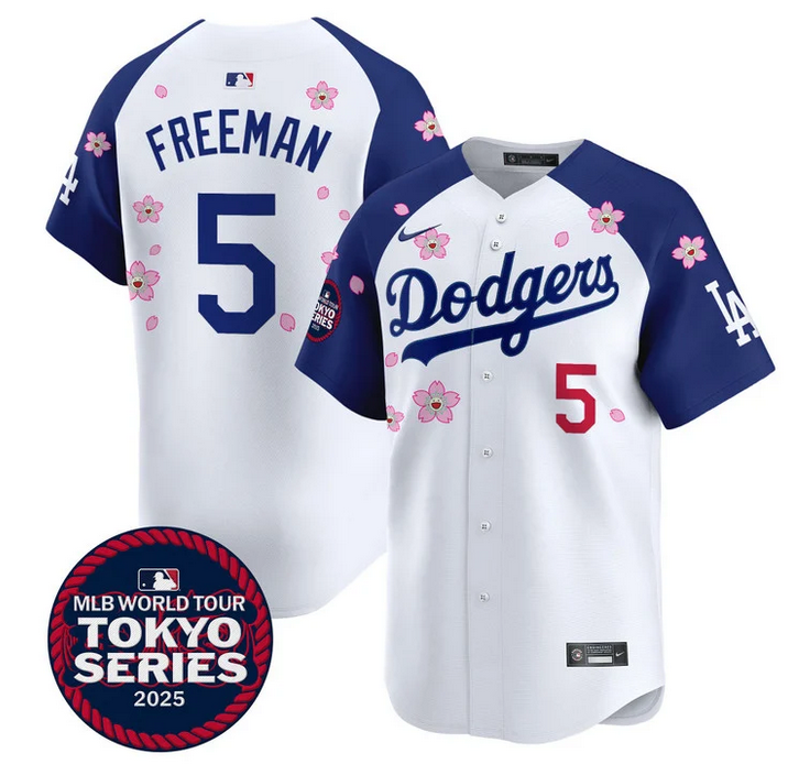 Men Los Angeles Dodgers 5 Freeman Tokyo Series 2025 white Limited Stitched Jersey